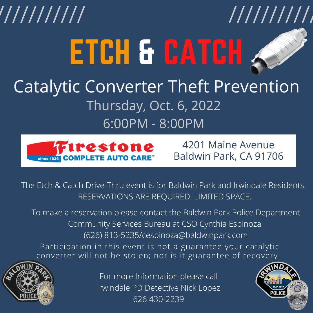 Etch and Catch Event Irwindale PD