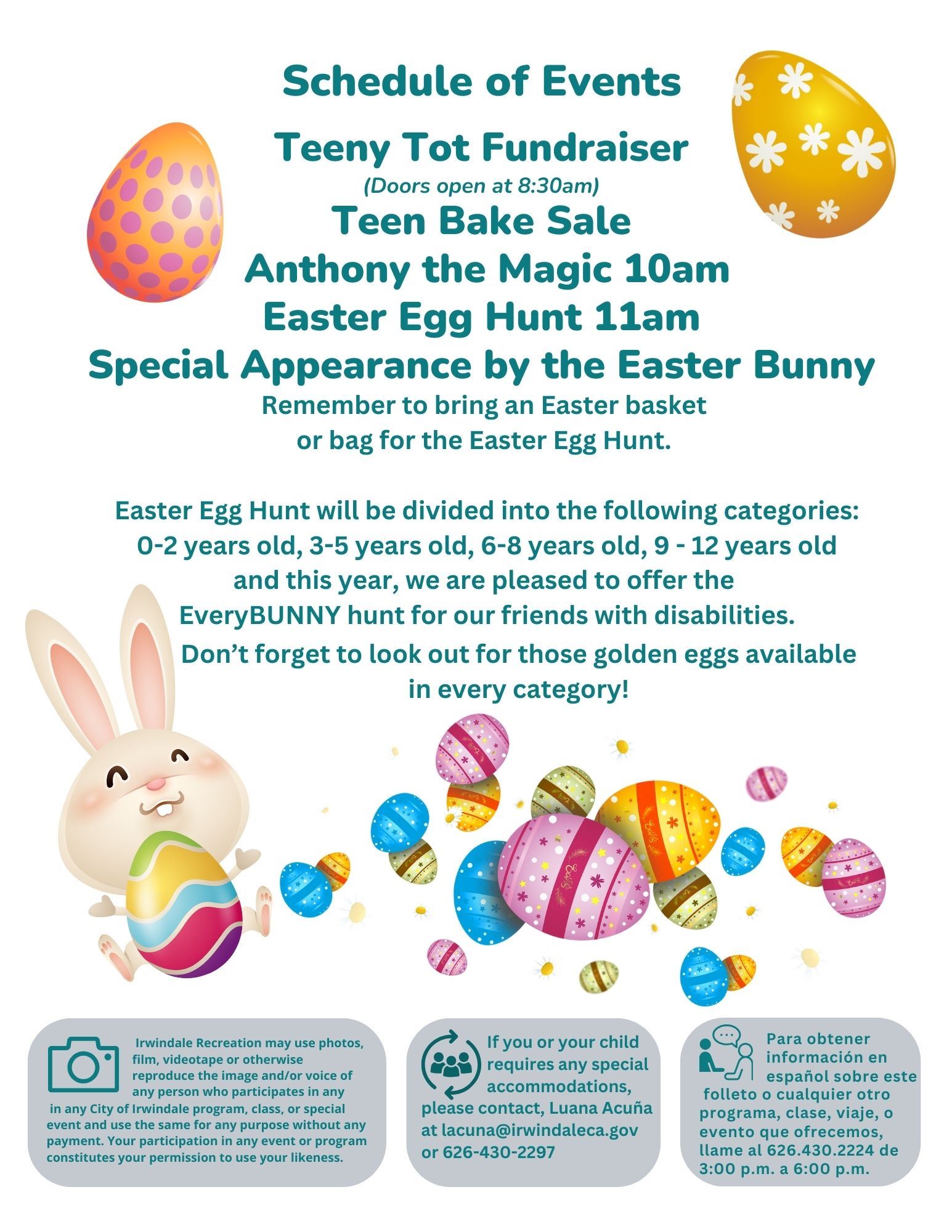 Easter Eggstrav 2025 Back Page