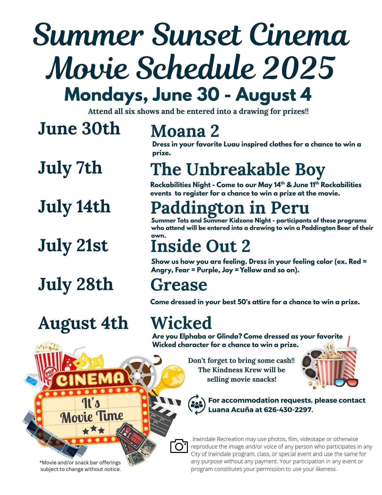 Sunset Cinema 2025 Back