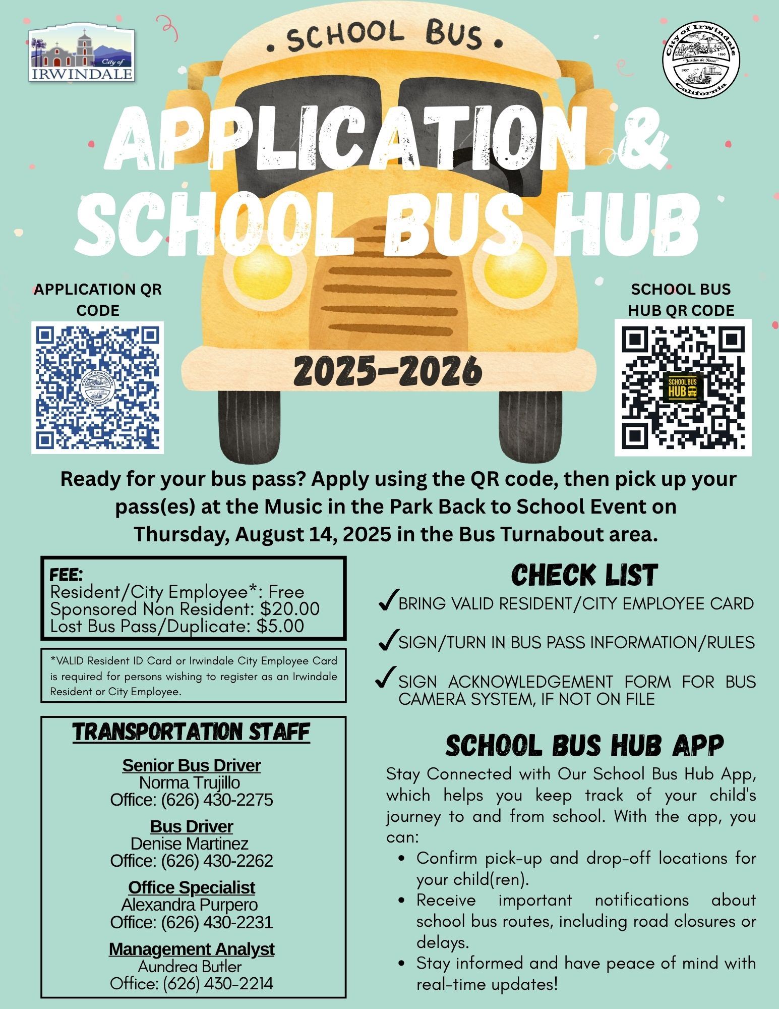Green Yellow Illustrated Bus Back to School Flyer