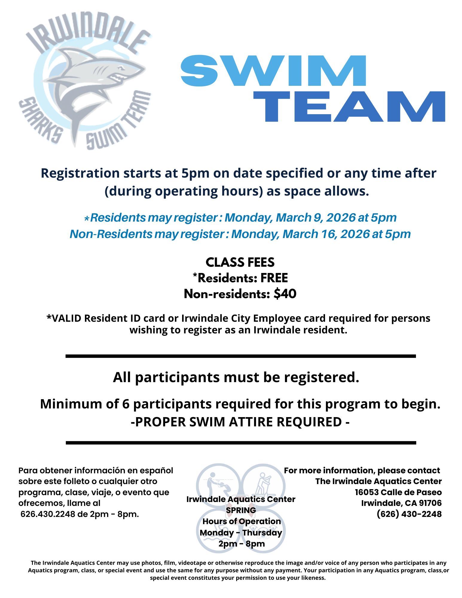 Swim Team Spring 26