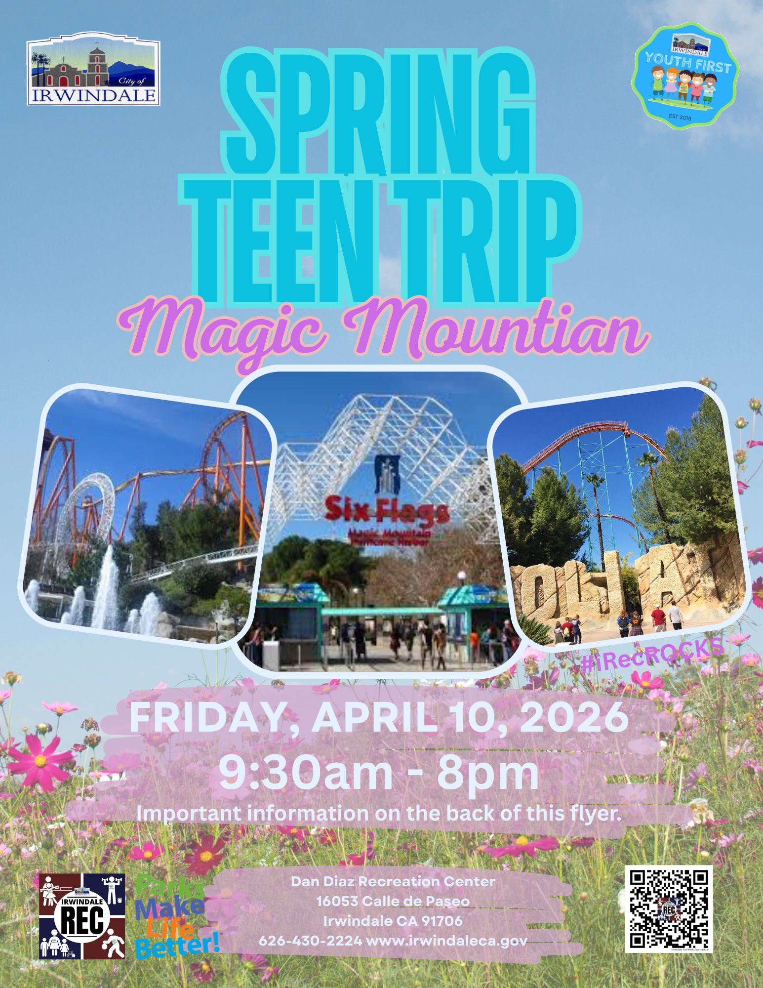 Teen Trip Magic Mountain Front 2026