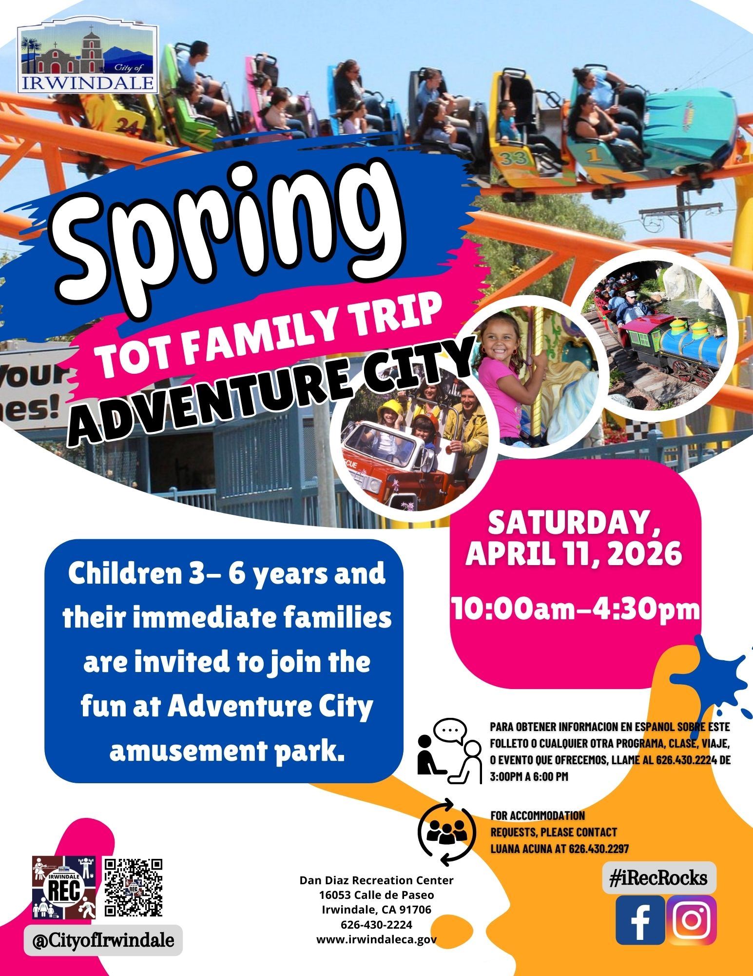 Tot Spring Trip Adventure City 2026 Front
