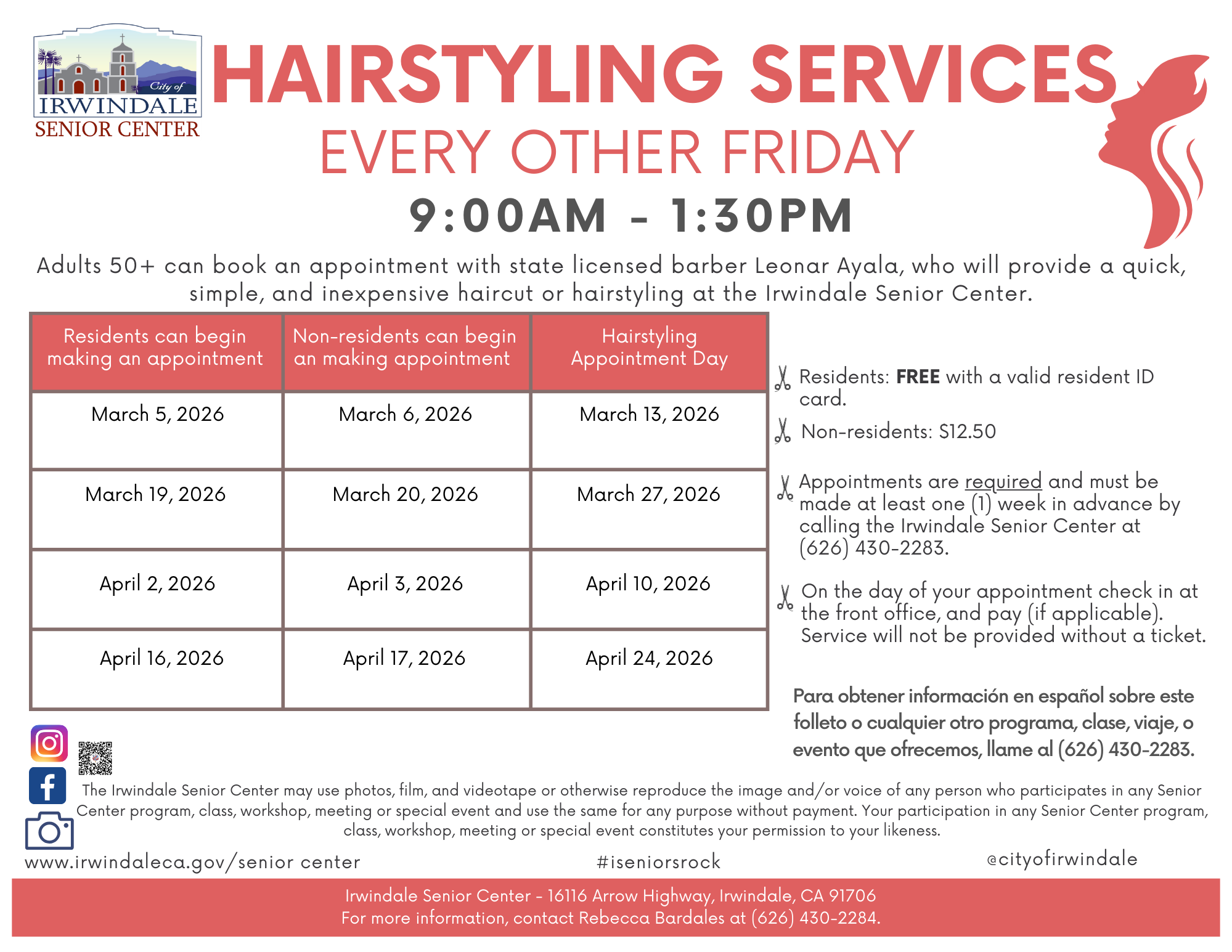 Womens Haircut Flyer 2026 March -  April Final