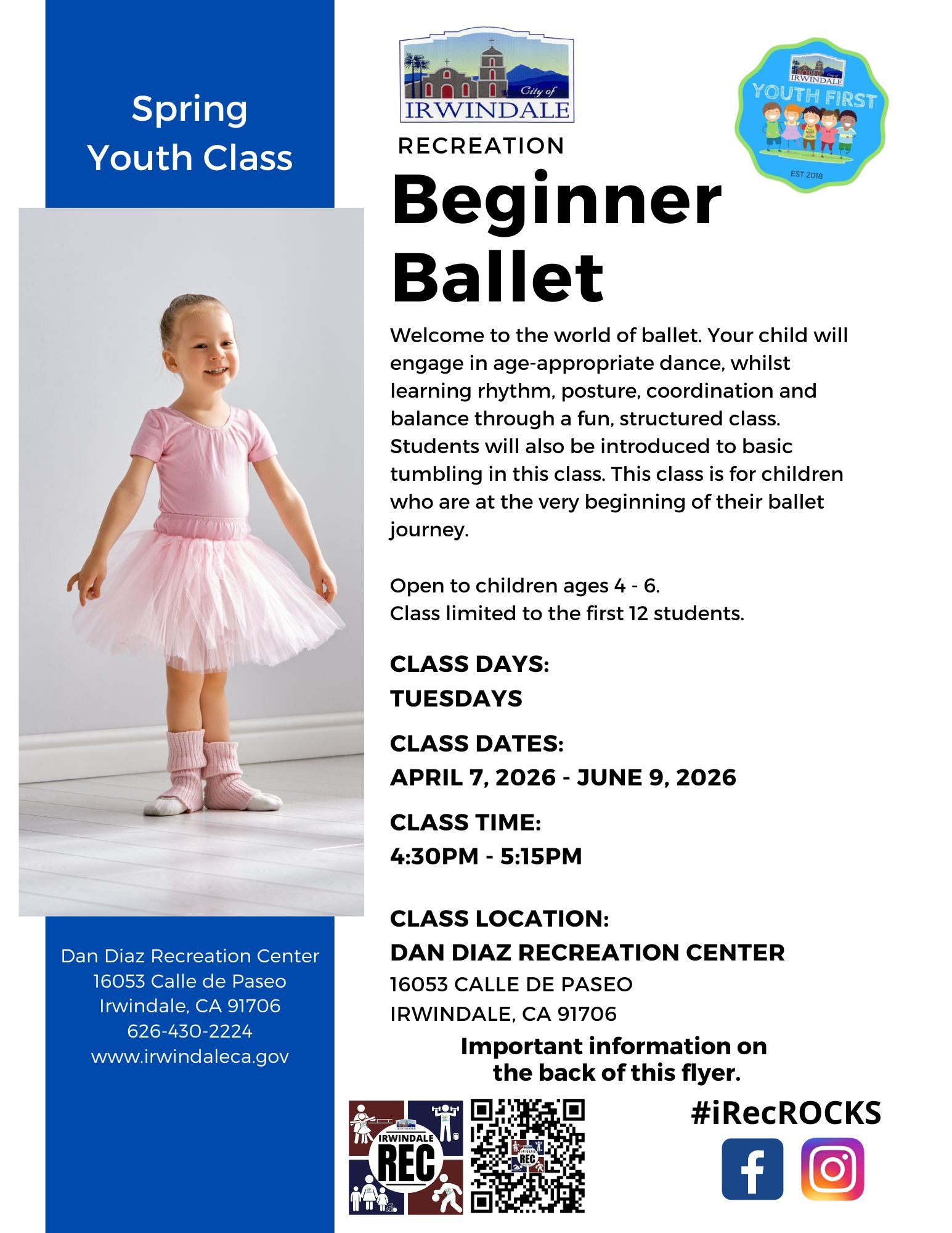 Spring Begginer Ballet 2026 Front